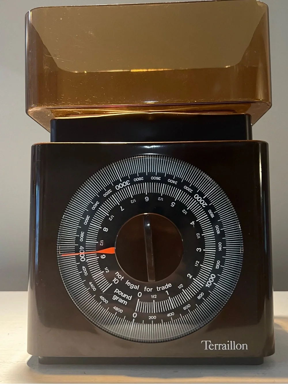 Vintage Terraillon Brown Kitchen Retro Food Scale - Made in France